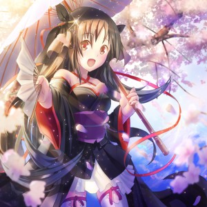 Konachan.com - 176345 azcp3 brown_eyes brown_hair cherry_blossoms fan japanese_c.jpg